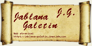 Jablana Galetin vizit kartica